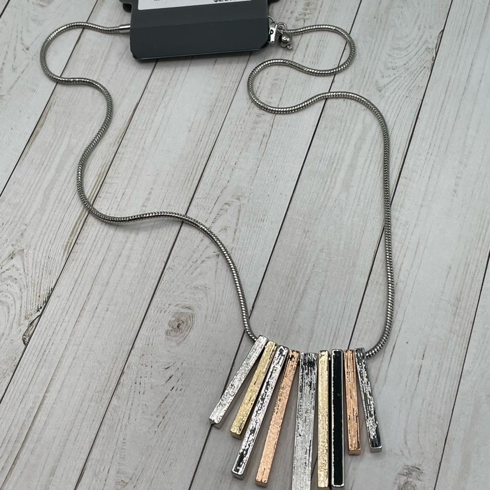 NWT The Limited Mixed Metals/Cubic Zirconia Necklace - Picture 9 of 10